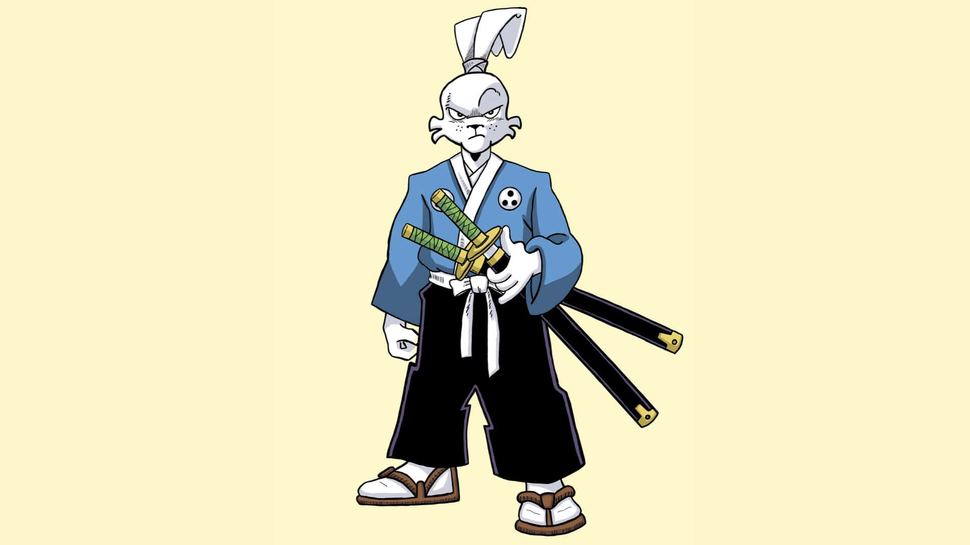 Usagi Yojimbo, samurai rabbit, blue kimono, Full HD Desktop Wallpaper