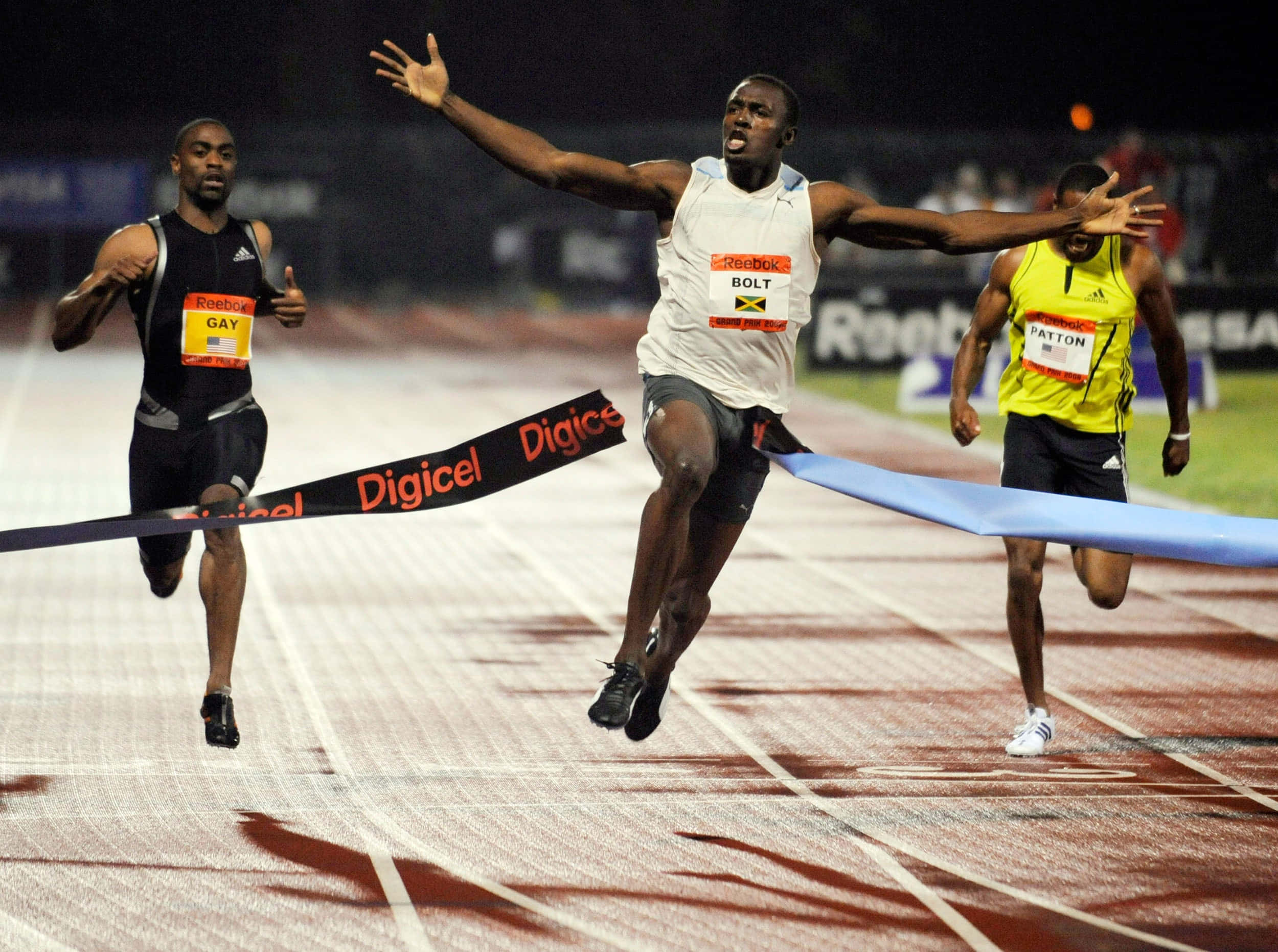 Usain Bolt, first place, track, Full HD Desktop Wallpaper