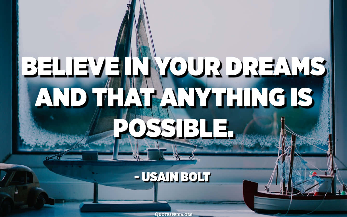 Usain Bolt, frosty glass, motivational quote, HD Desktop Wallpaper