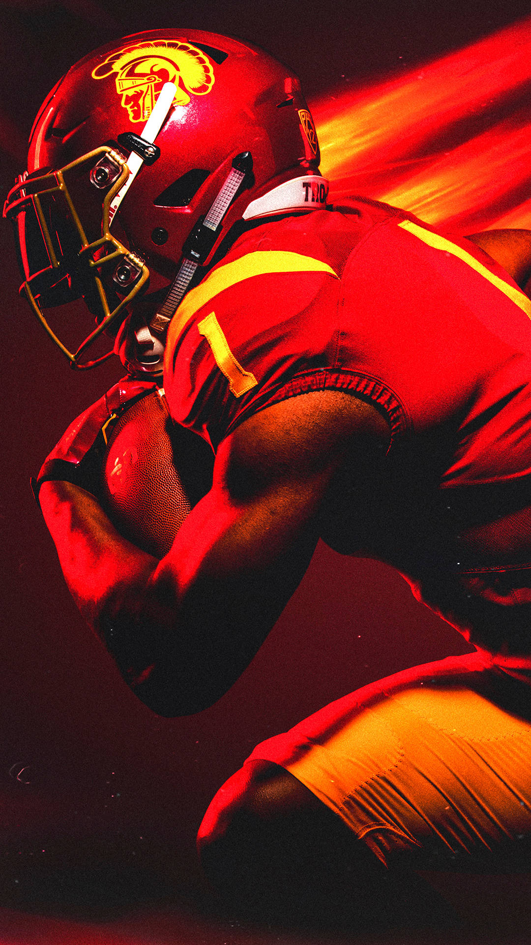 USC Football, red streaks, red gear, Full HD Phone Wallpaper