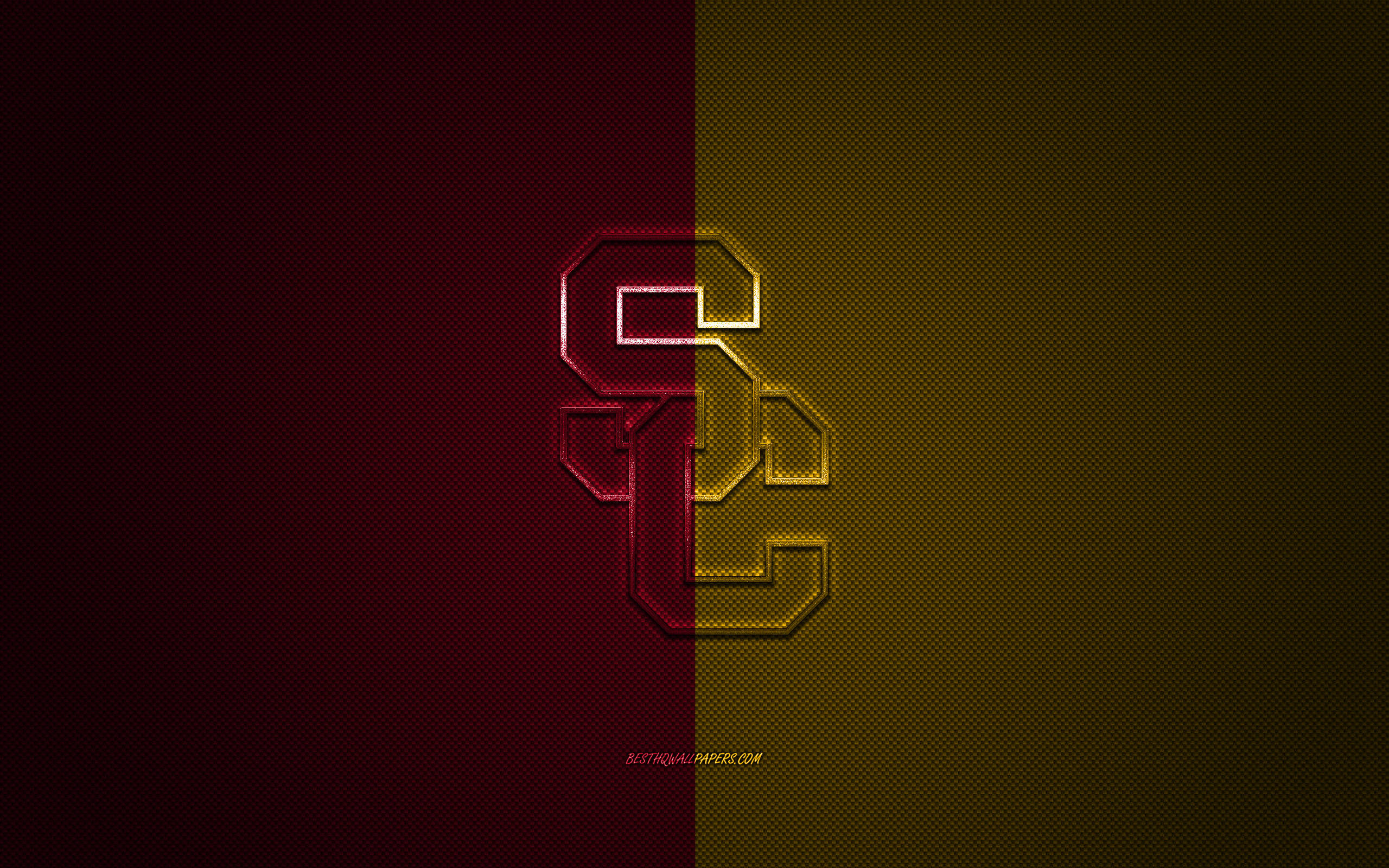 USC Football, red, yellow, 2K Desktop Wallpaper