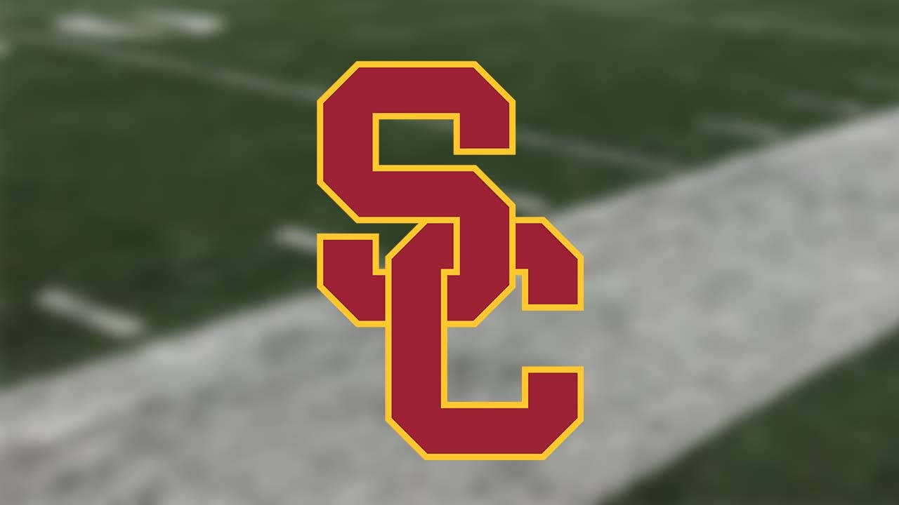 USC Football Stadium, maroon and gold, USC logo, HD Desktop Wallpaper