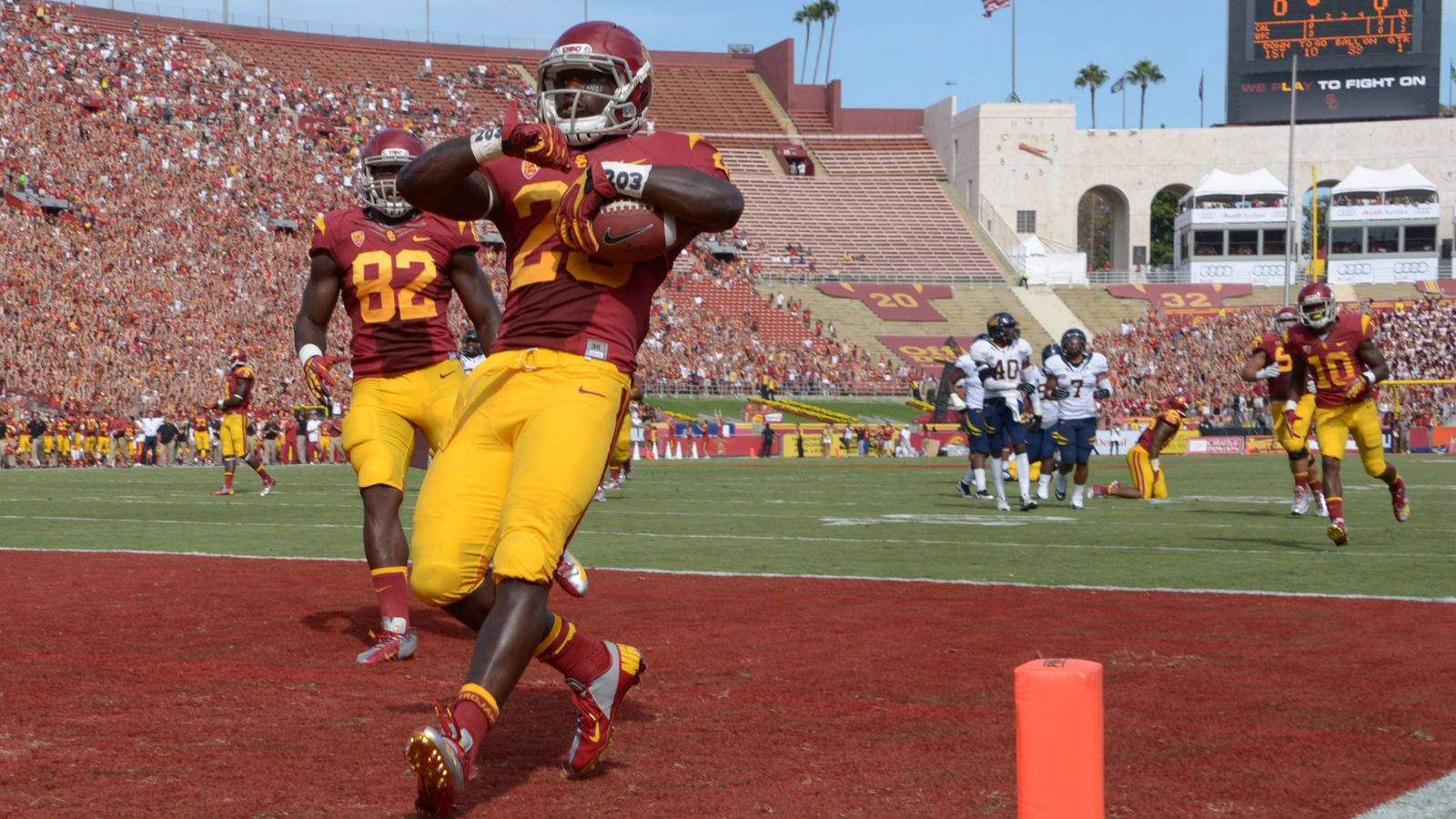 USC Football, maroon and gold jersey, number 23, HD Desktop Wallpaper