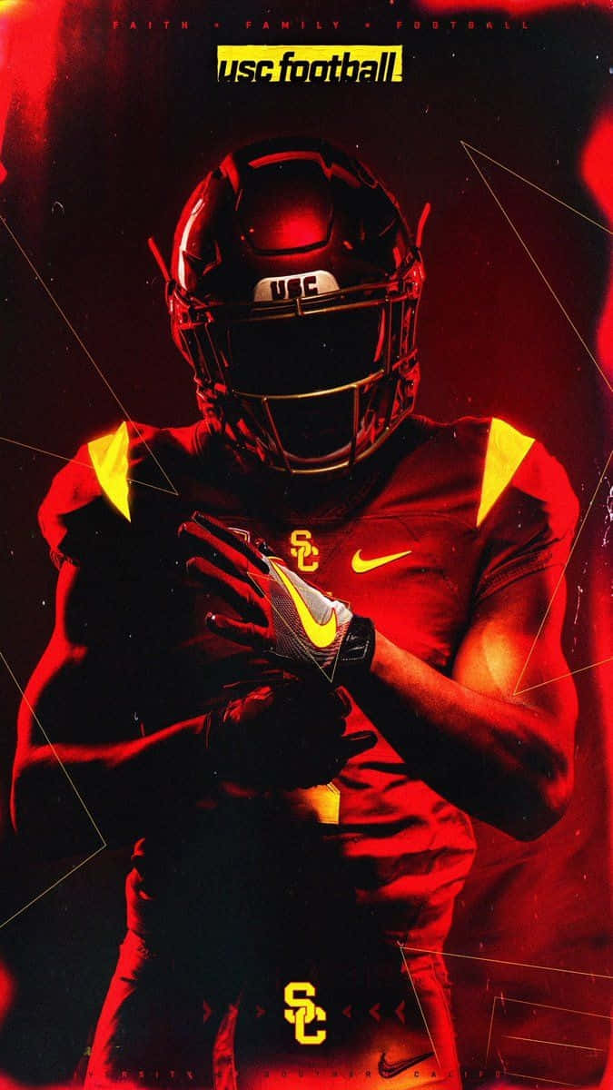 USC Trojans, red gear, football, SD Phone Wallpaper