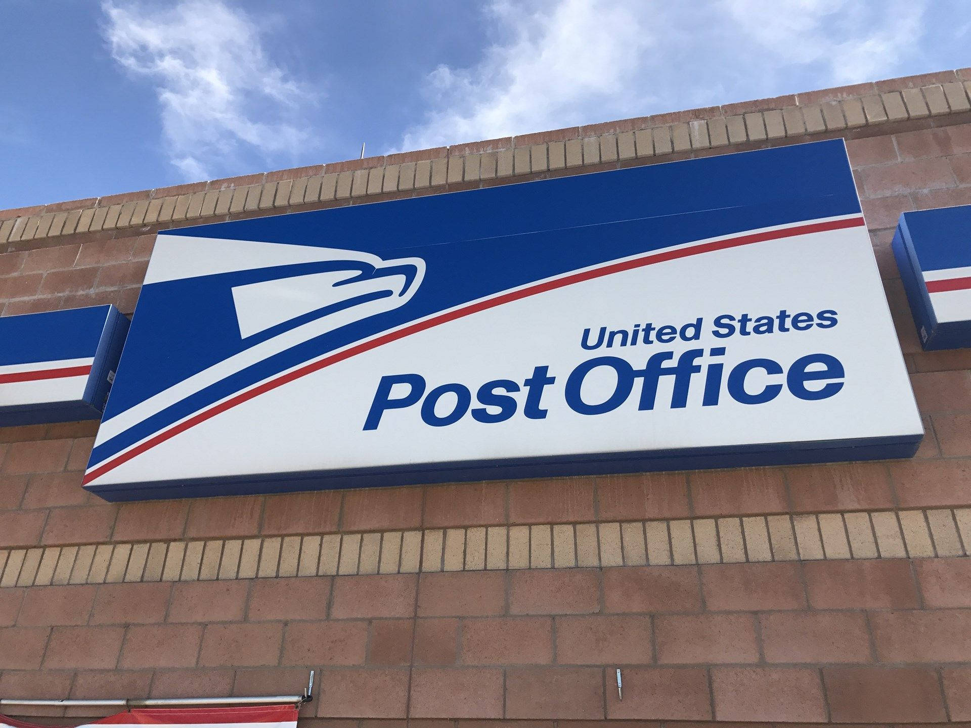 USPS, Post Office Sign, bright blue, Full HD Desktop Wallpaper