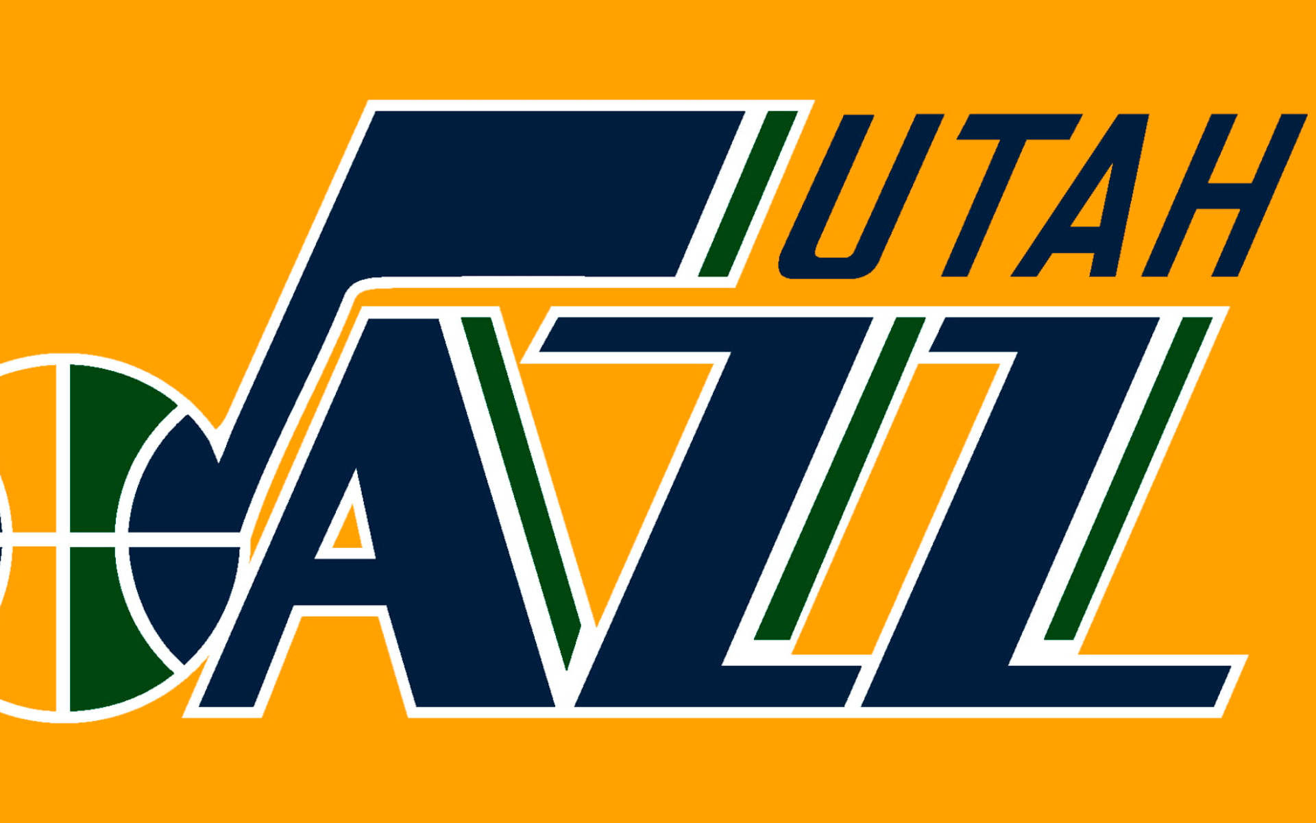Utah Jazz, navy blue, green, Full HD Desktop Wallpaper