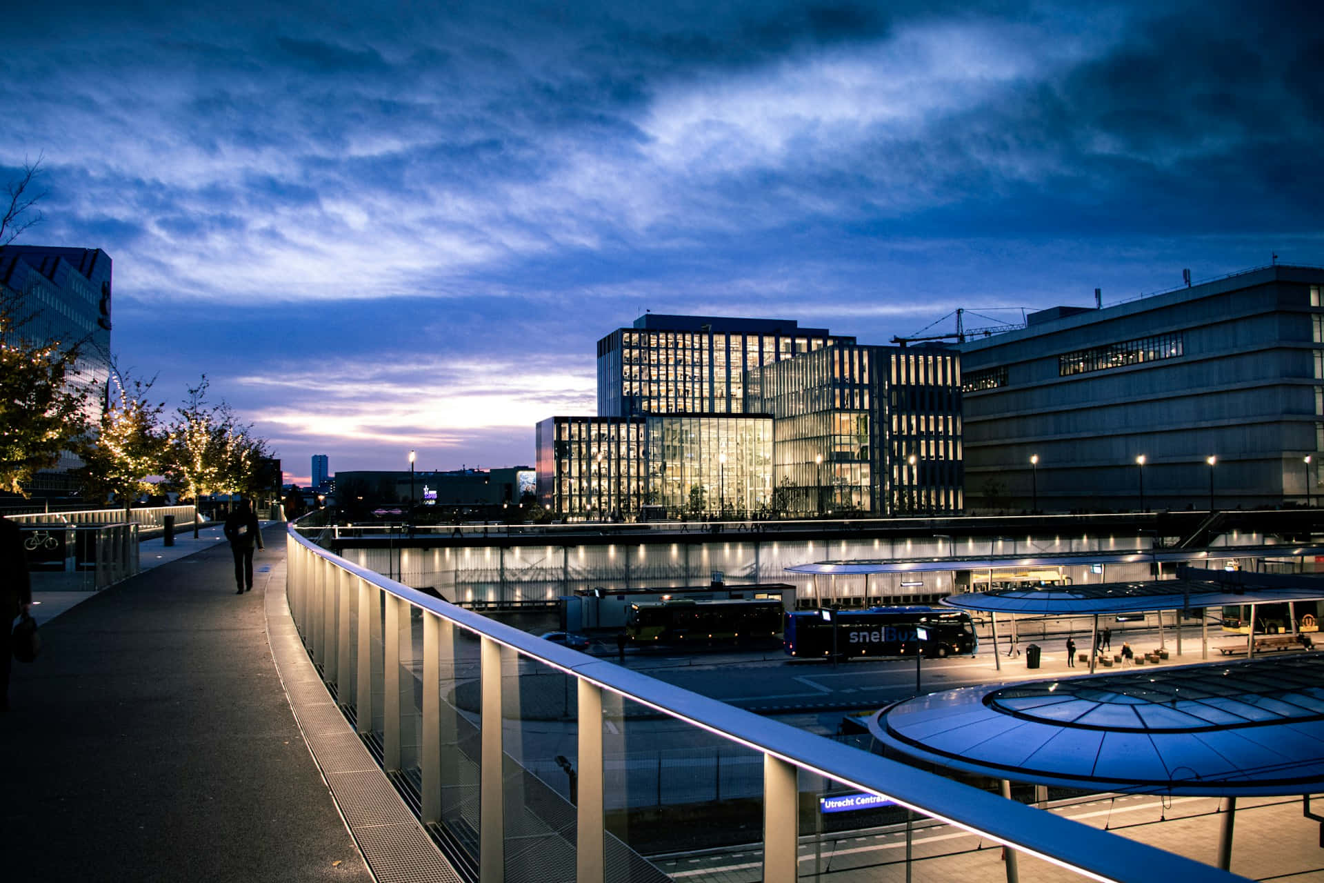 Utrecht, cityscape, dusk, Full HD Desktop Wallpaper