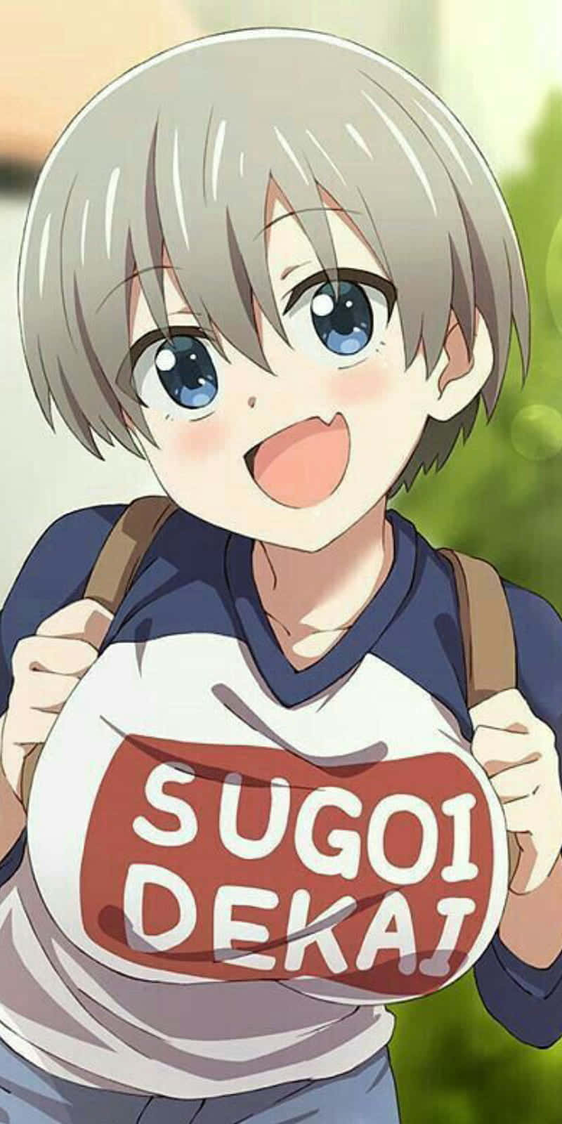 Uzaki Chan, gray hair, blue eyes, HD Phone Wallpaper