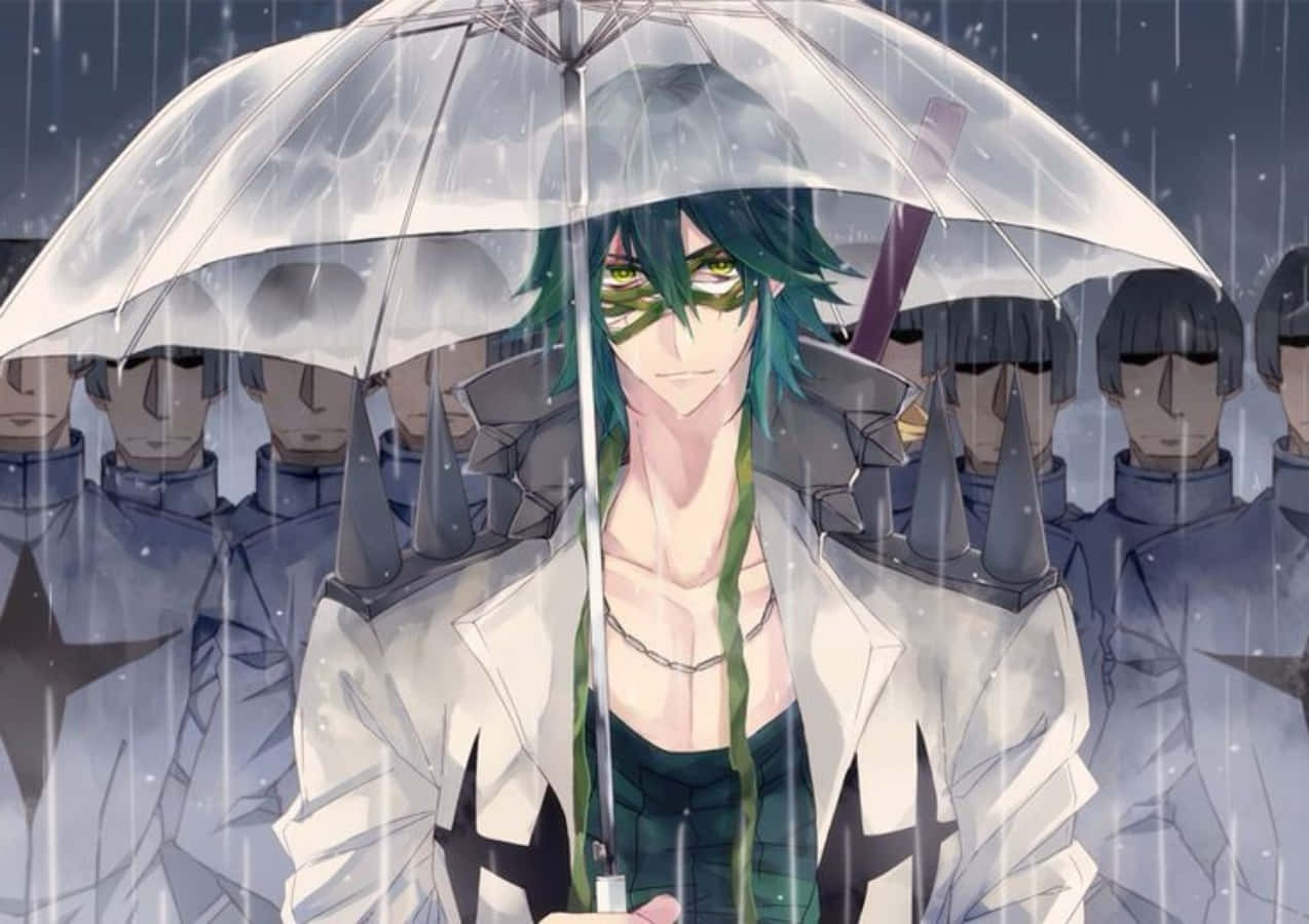 Uzu Sanageyama, green-haired anime character, mask, SD Desktop Wallpaper