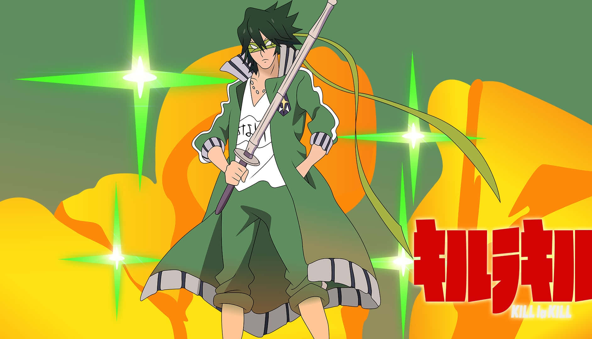 Uzu Sanageyama, green-haired anime warrior, long coat, HD Desktop Wallpaper