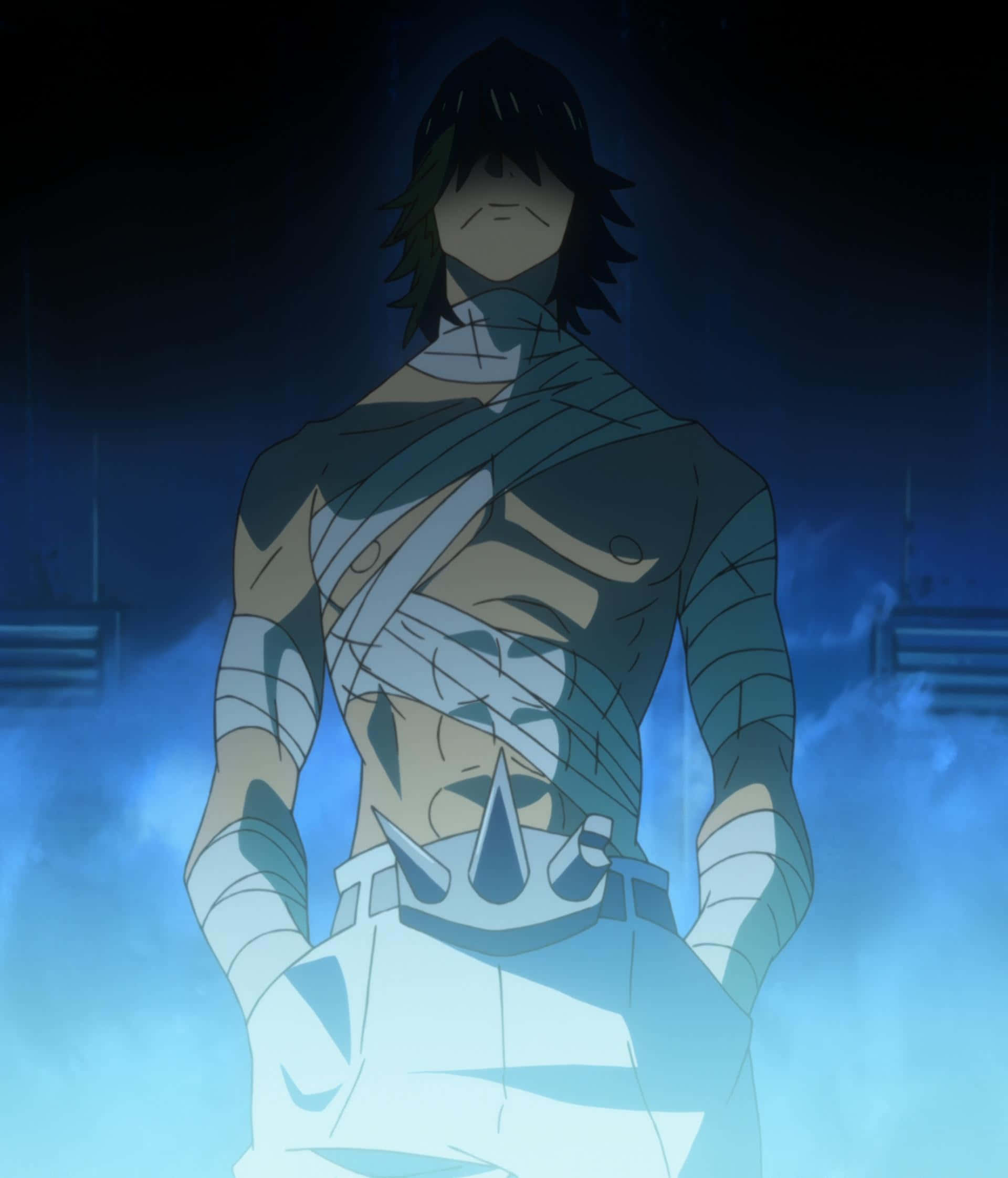 Uzu Sanageyama, anime warrior, blue bandages, Full HD Phone Wallpaper