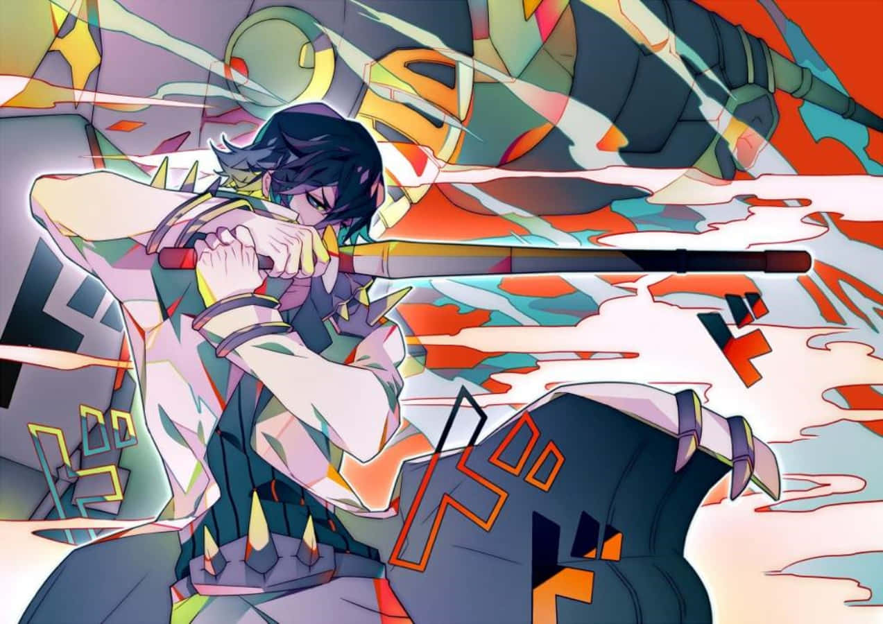 Uzu Sanageyama, anime warrior, dark hair, SD Desktop Wallpaper