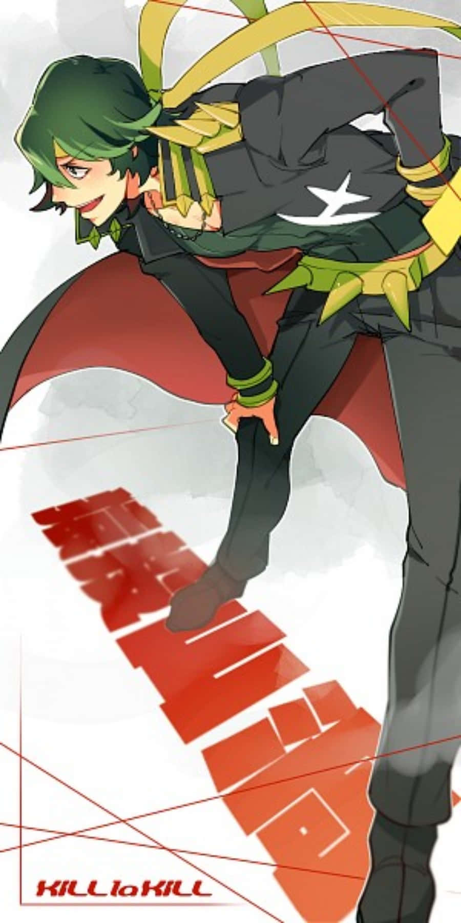 Uzu Sanageyama, green hair, red cape, HD Phone Wallpaper