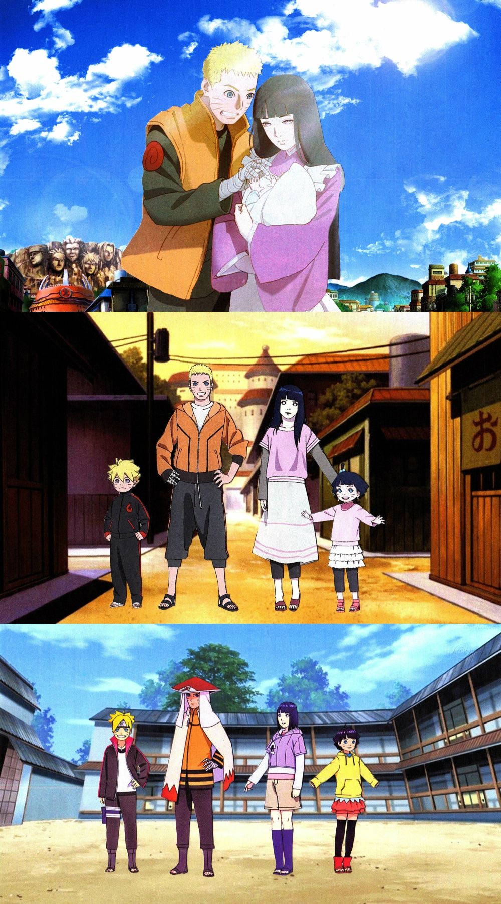 Uzumaki Clan, family collage, traditional Japanese village, HD Phone Wallpaper