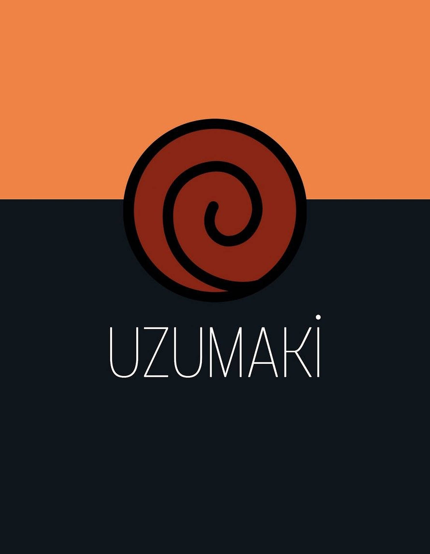 Uzumaki Clan, rust red, black, Full HD Phone Wallpaper