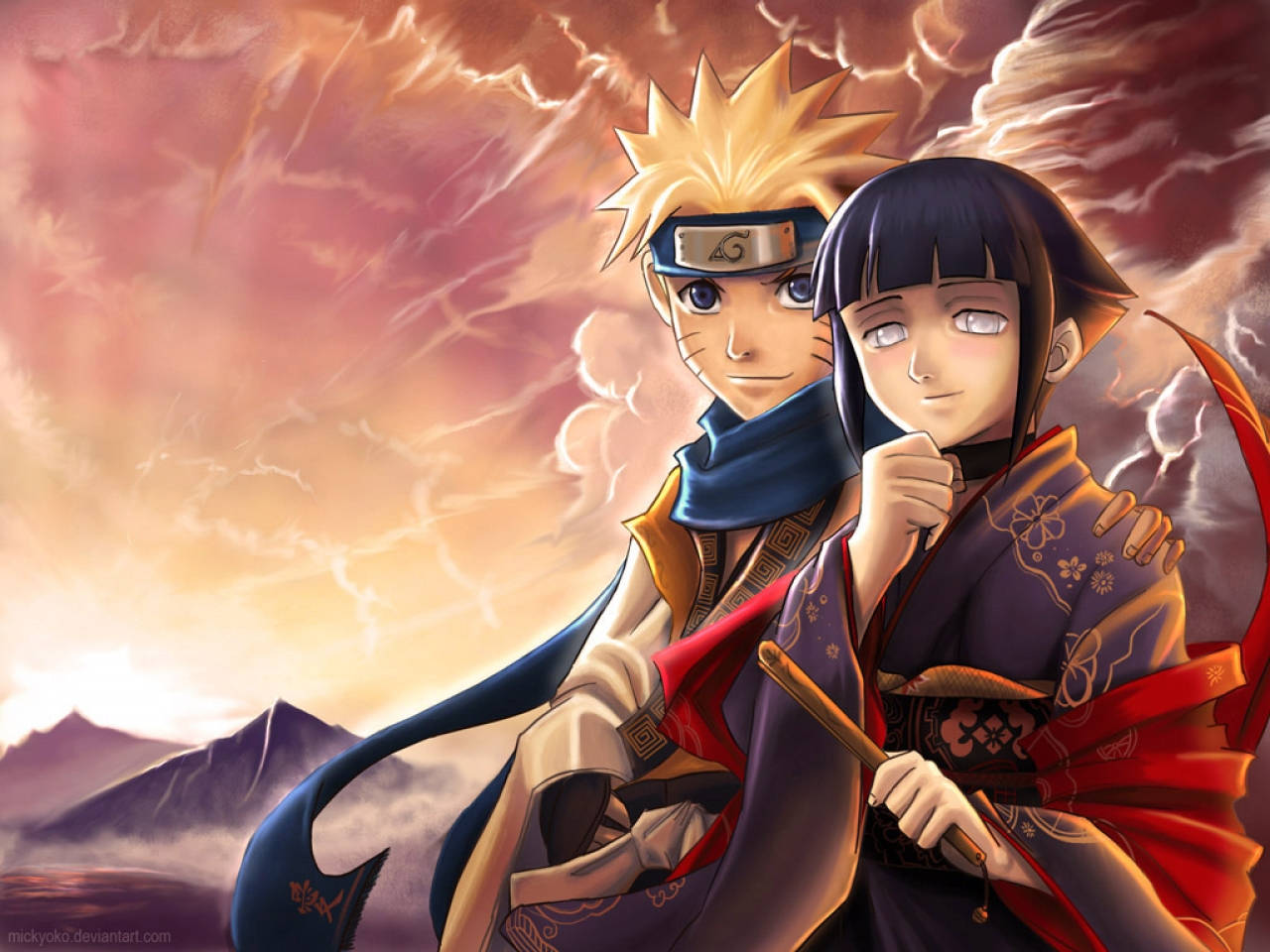 Uzumaki Clan, anime characters, dramatic sky, HD Desktop Wallpaper