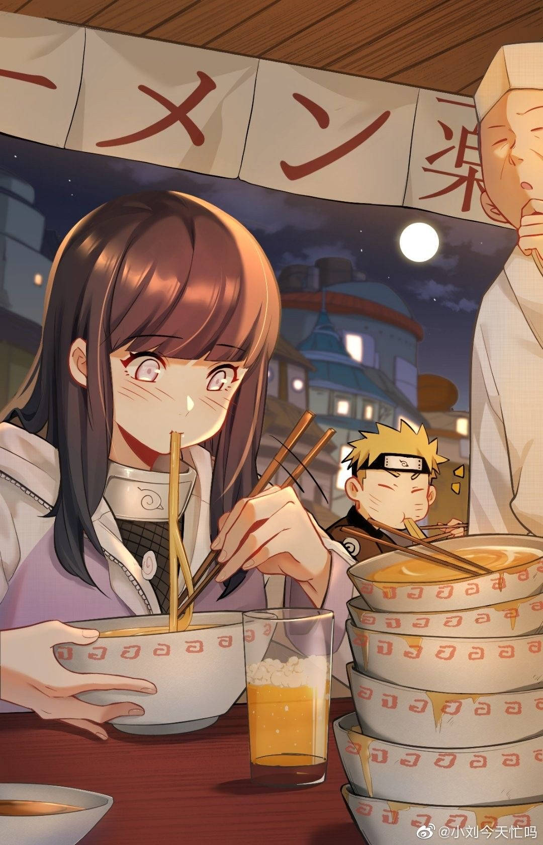 Uzumaki Clan, anime girl, ramen, HD Phone Wallpaper