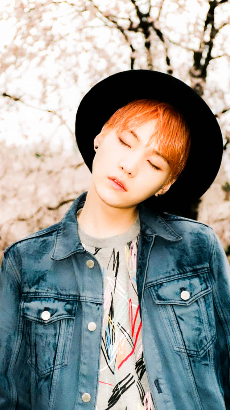 V Bts Phone, Denim Style, orange hair, HD Phone Wallpaper