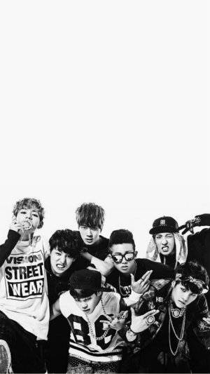 BTS, streetwear, black and white photo, SD Phone Wallpaper