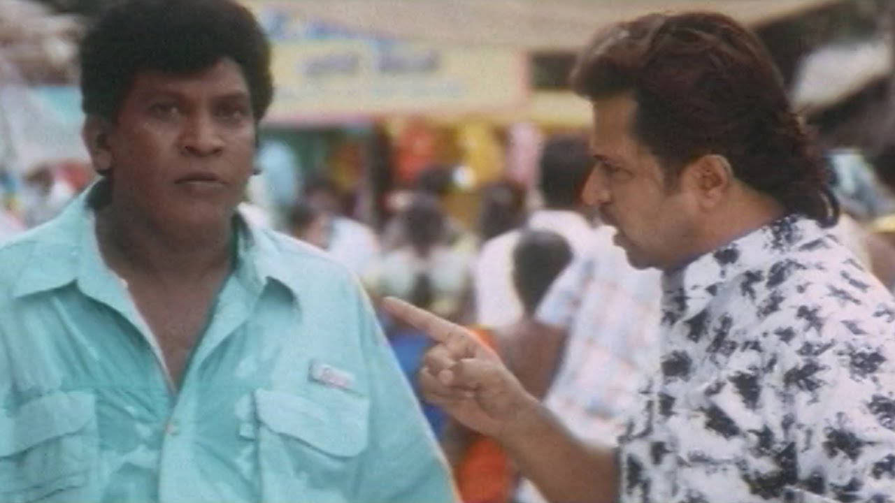Vadivelu, movie scene, crowded market, HD Desktop Wallpaper
