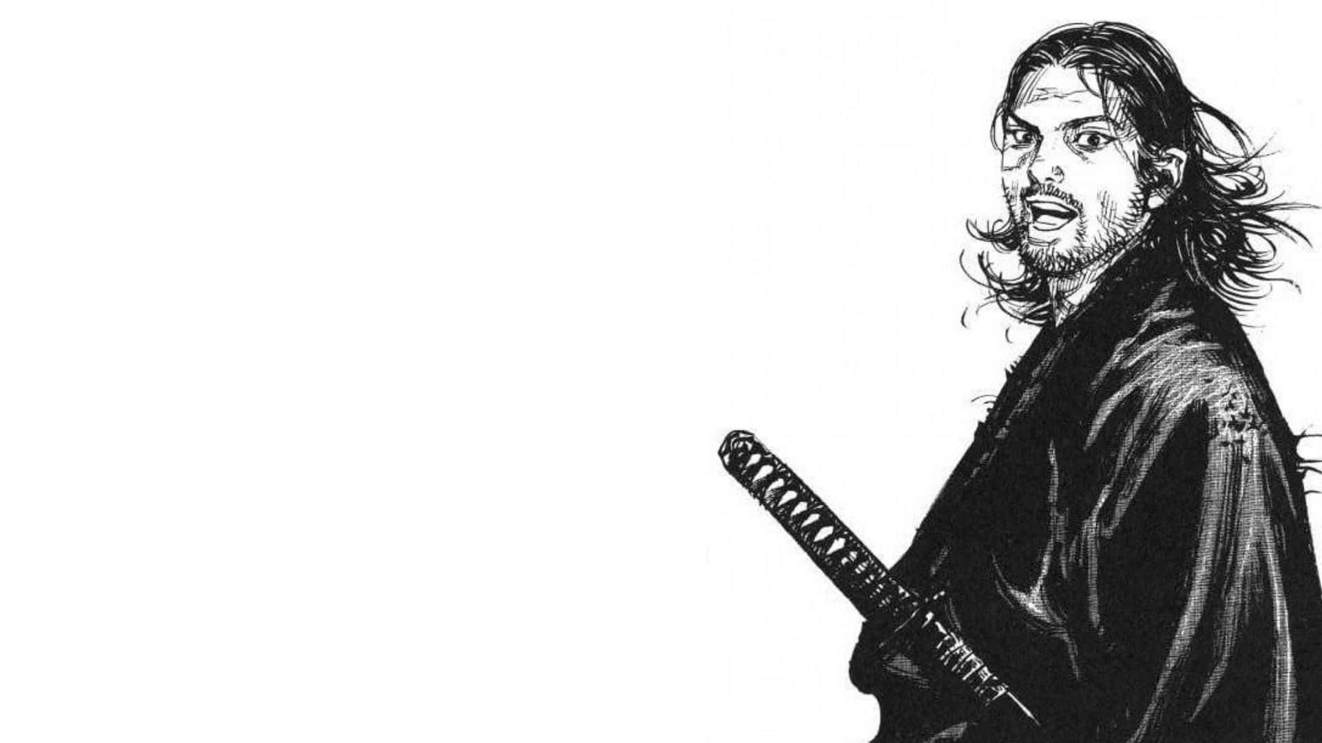 Vagabond Manga, samurai, katana, Full HD Desktop Wallpaper