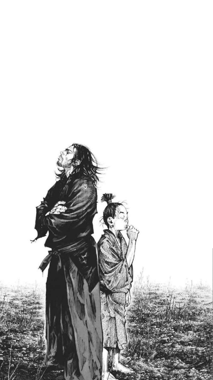 Vagabond Manga, man, child, HD Phone Wallpaper
