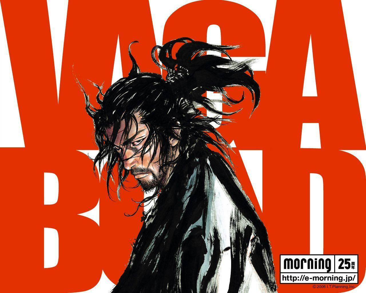 Vagabond, anime warrior, wild black hair, HD Desktop Wallpaper