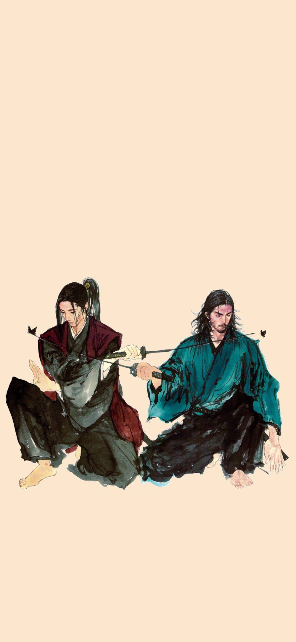 Vagabond Phone, samurai, traditional robes, Full HD Phone Wallpaper