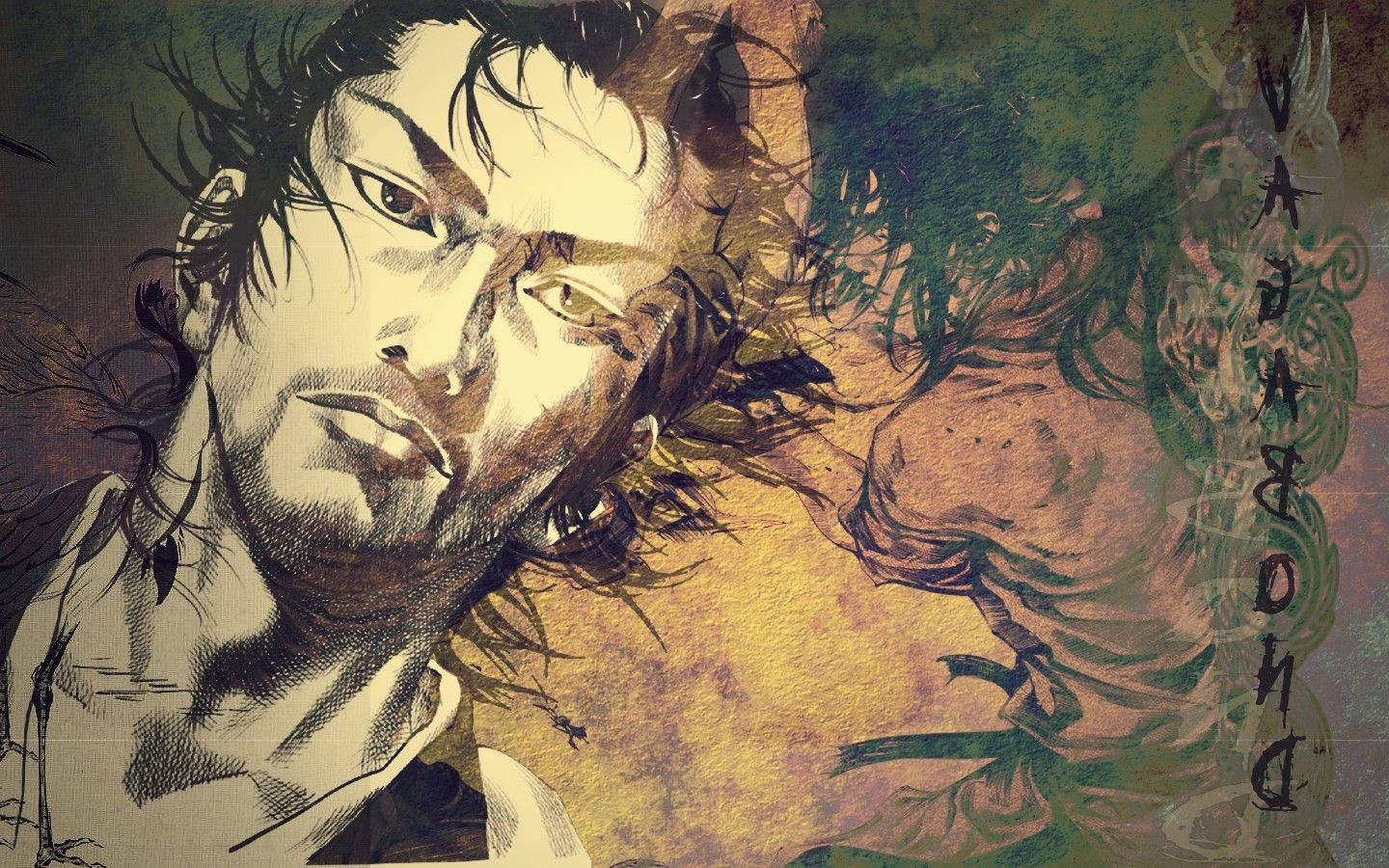 Vagabond, anime-style, scarred man, HD Desktop Wallpaper
