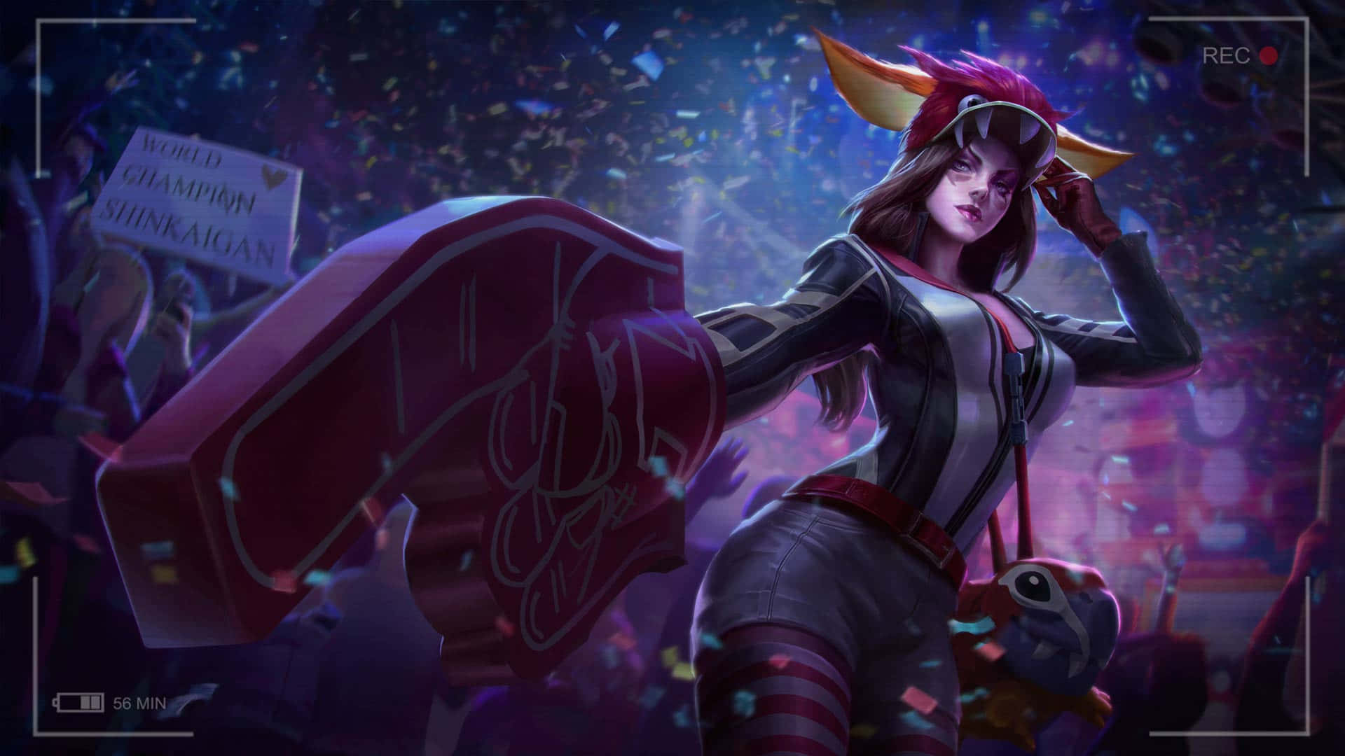 Vainglory, anime-style female fighter, futuristic outfit, Full HD Desktop Wallpaper