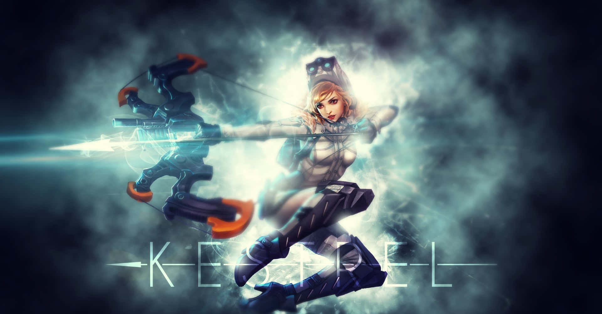 Vainglory, blonde female archer, futuristic armor, Full HD Desktop Wallpaper