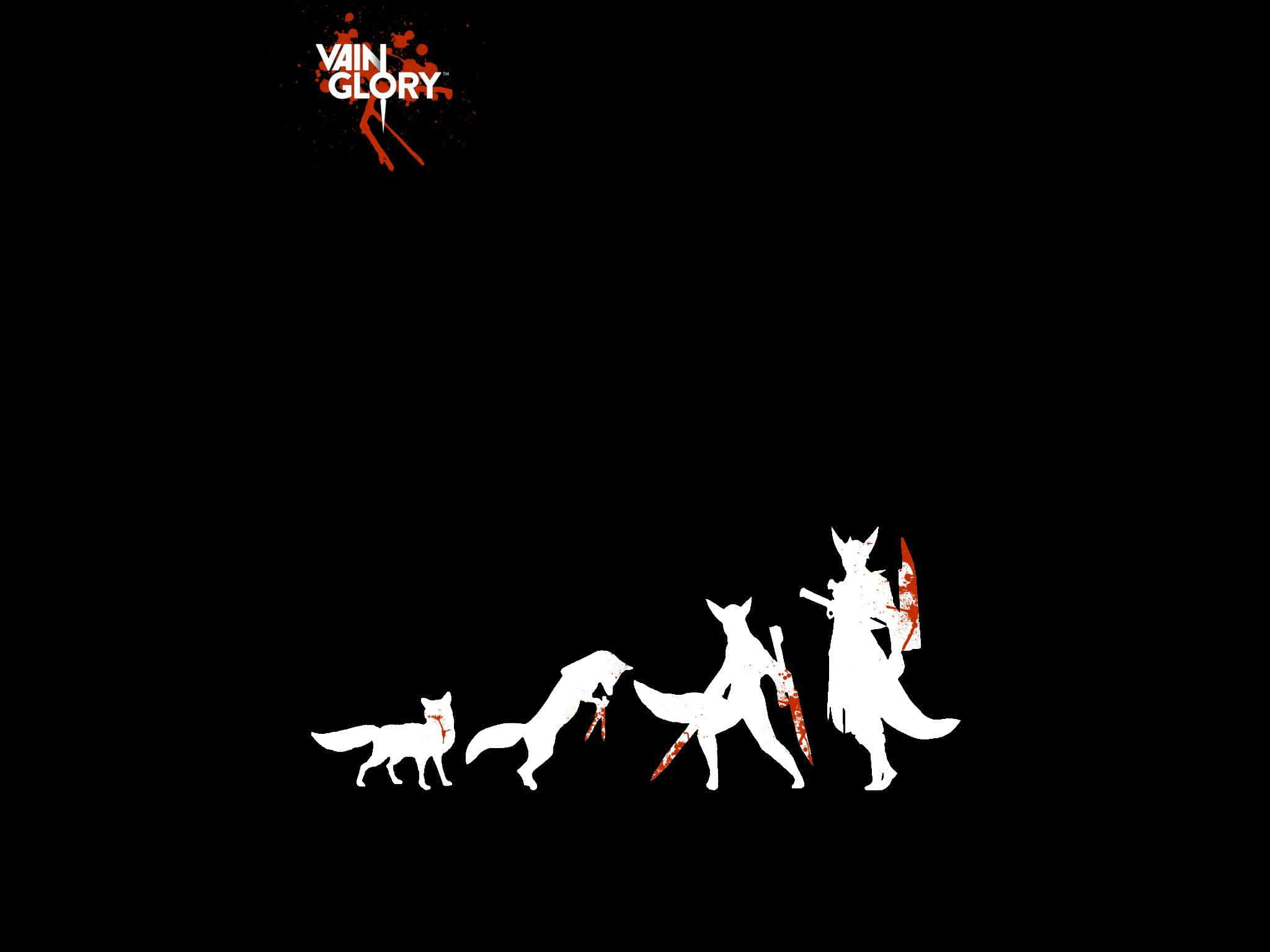 Vainglory, white fox silhouettes, pup to warrior, Full HD Desktop Wallpaper