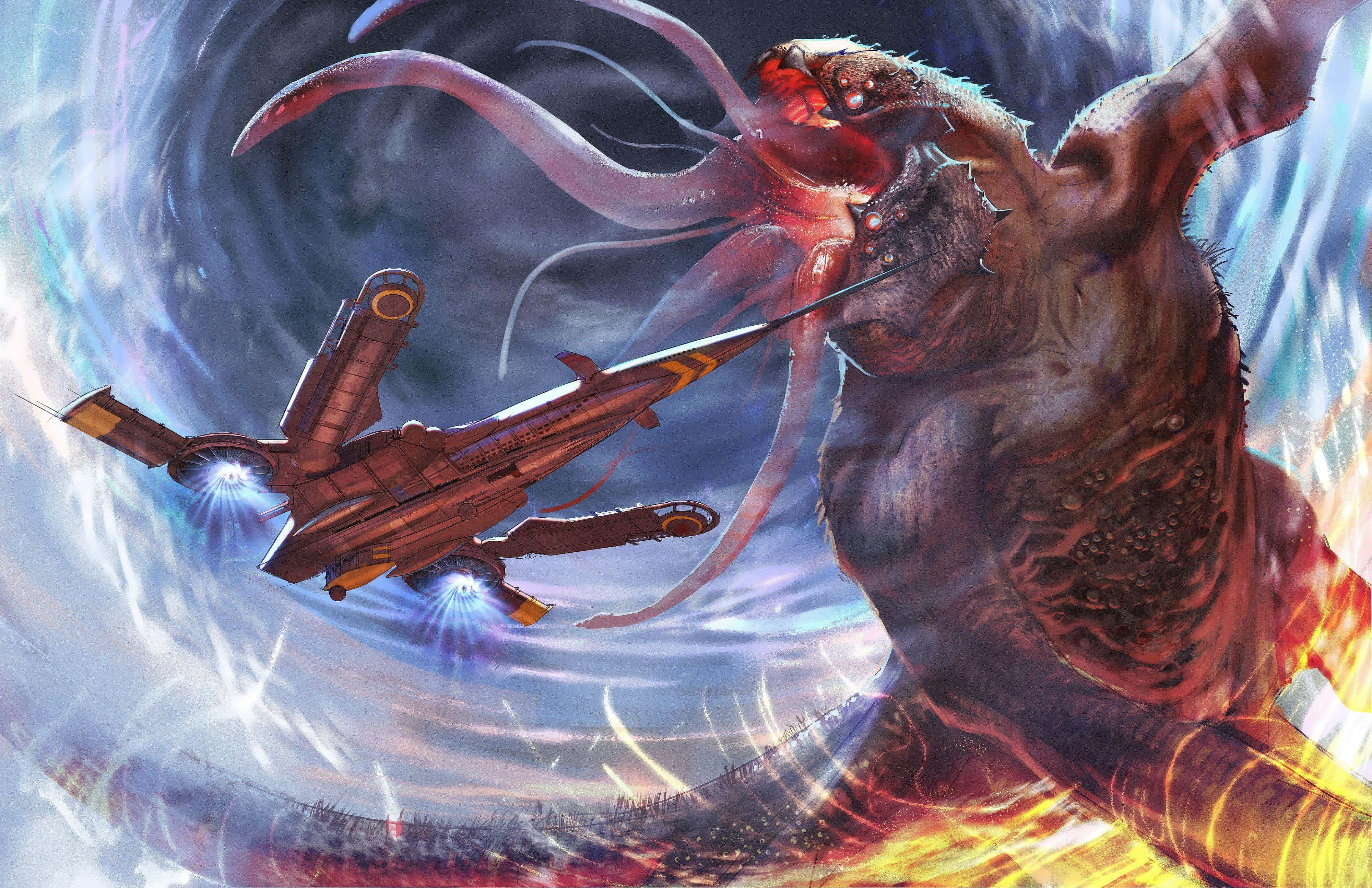 Vainglory, 5v5 battles, futuristic spaceship, 4K Desktop Wallpaper