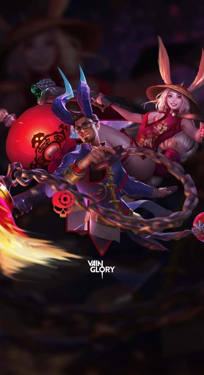Vainglory, anime characters, chains, SD Phone Wallpaper
