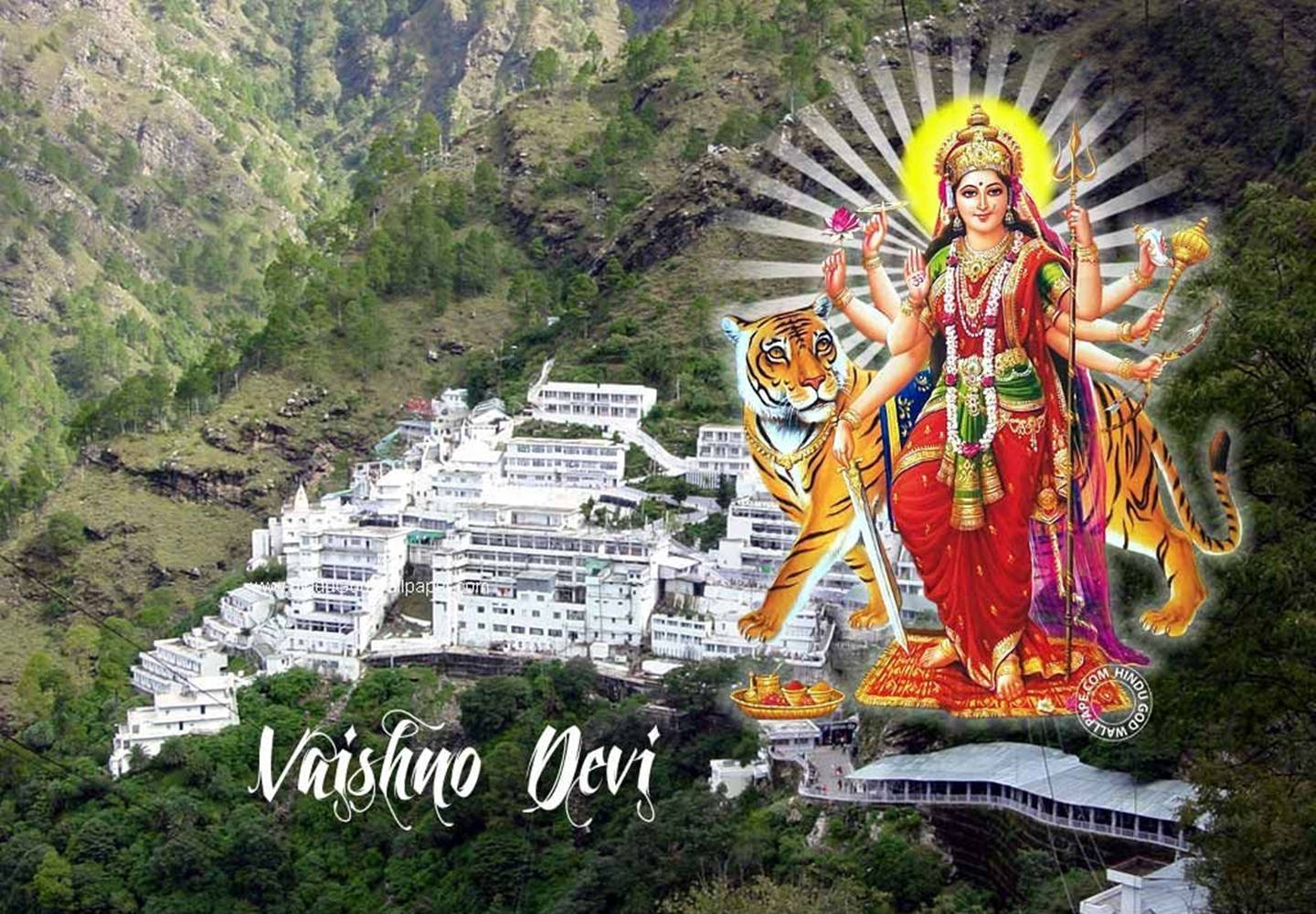 Vaishno Devi, tiger, mountain, HD Desktop Wallpaper