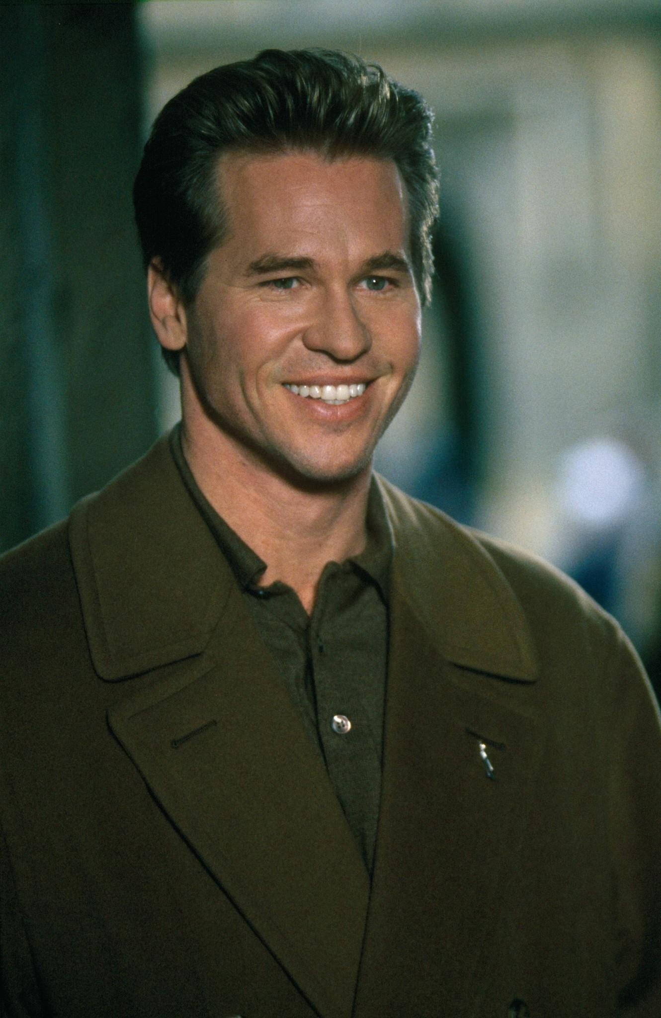 Val Kilmer, dark hair, brown coat, Full HD Phone Wallpaper