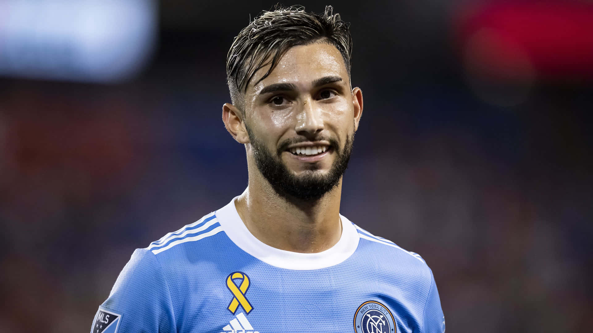 Valentin Castellanos, light blue jersey, yellow ribbon, Full HD Desktop Wallpaper