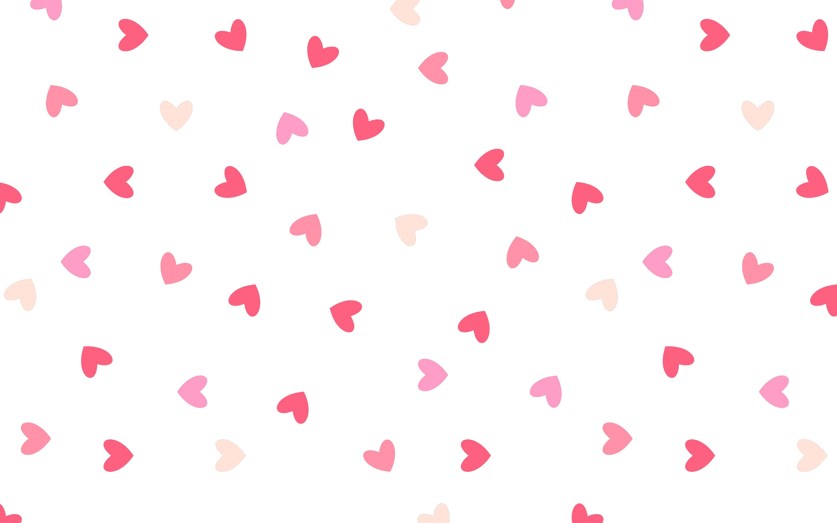 Scattered Hearts, pink, red, 2K Desktop Wallpaper