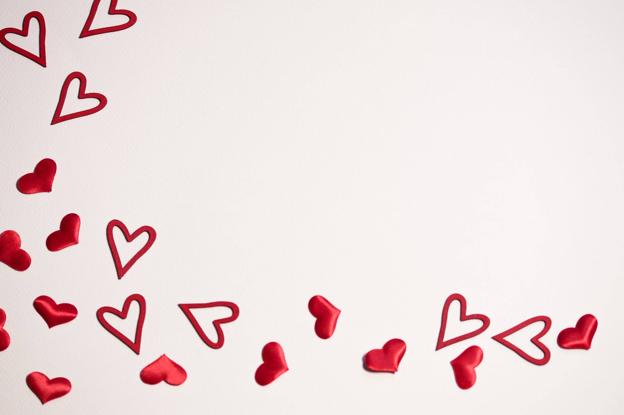 3D Red Hearts, Valentines Day Desktop, red heart cutouts, Full HD Desktop Wallpaper