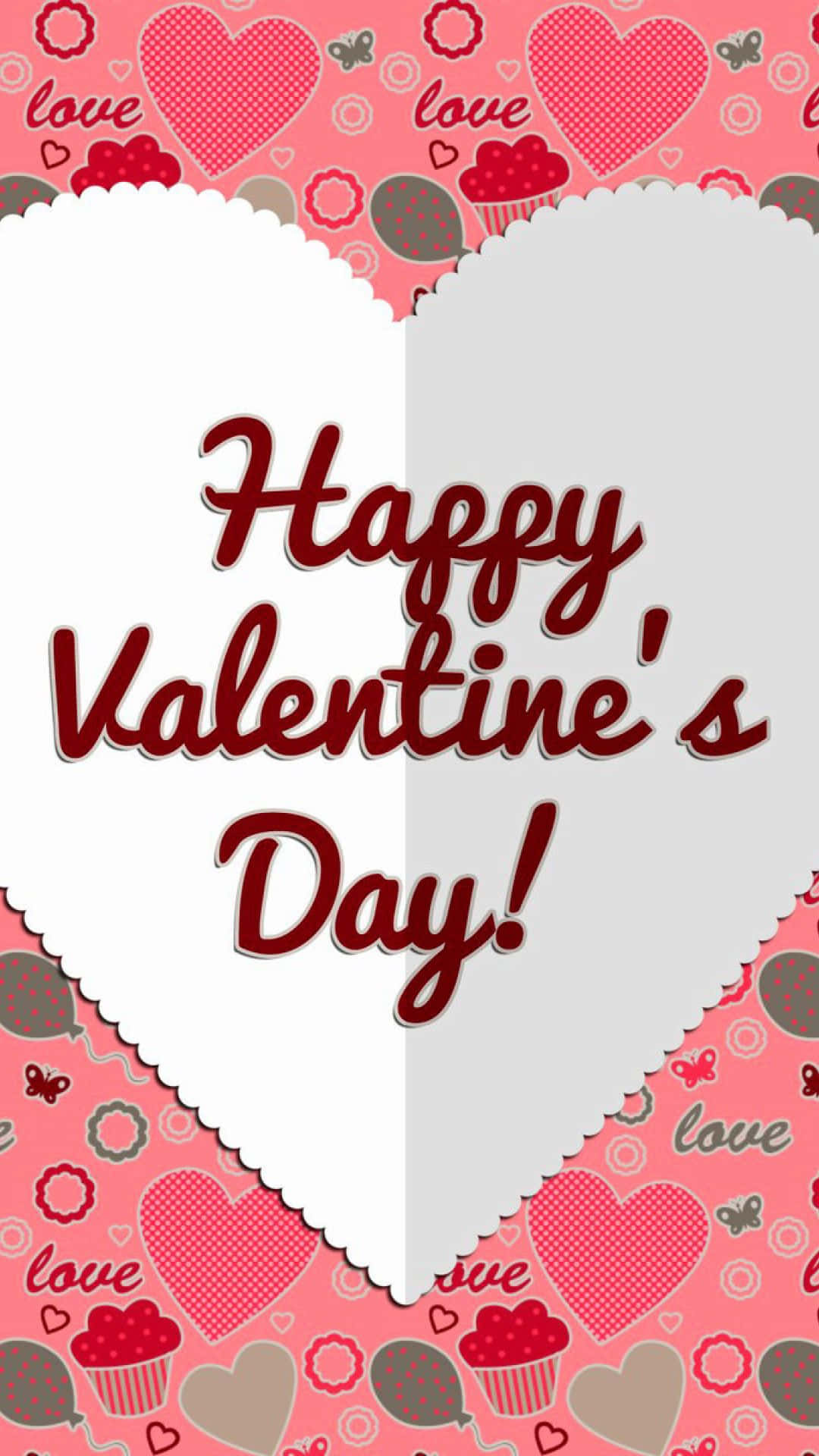 Valentines Day, iPhone, heart-shaped frame, Full HD Phone Wallpaper