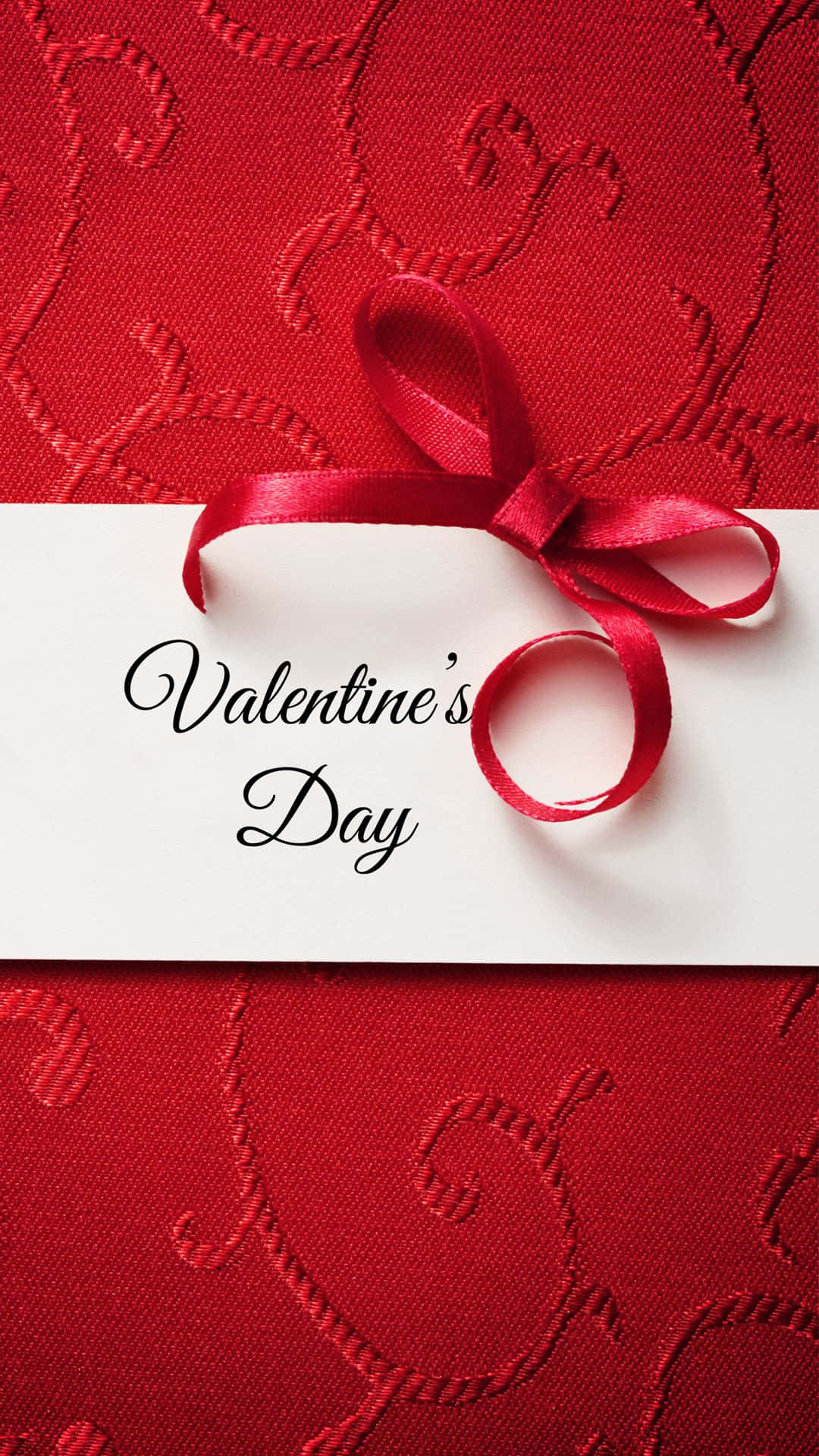 Valentines Day iPhone, white Valentine's Day card, elegant black script, Full HD Phone Wallpaper
