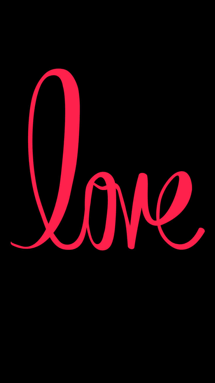 Valentines Day iPhone, iPhone, red cursive script, HD Phone Wallpaper