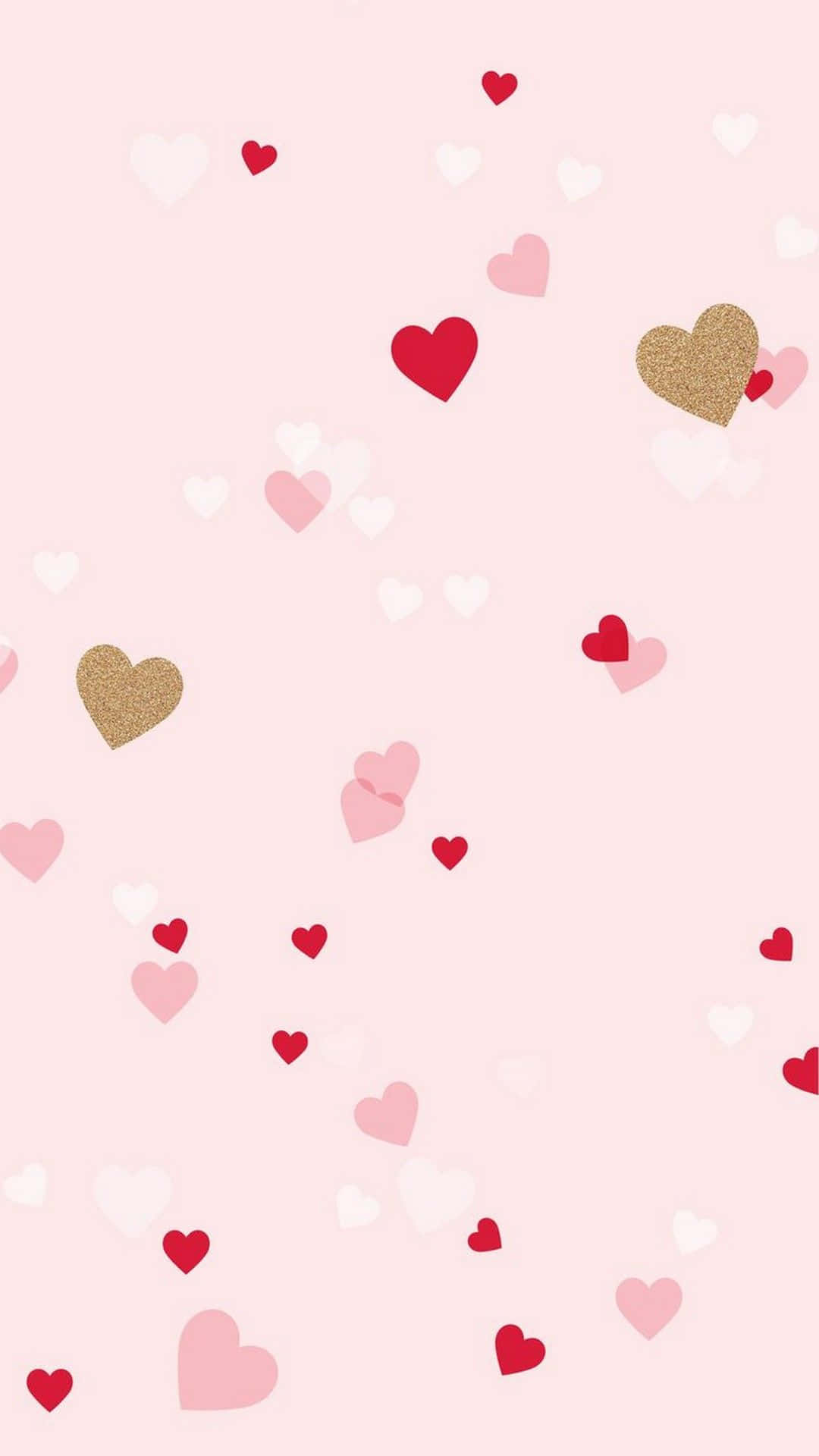 Valentines Day, iPhone, pink background, Full HD Phone Wallpaper