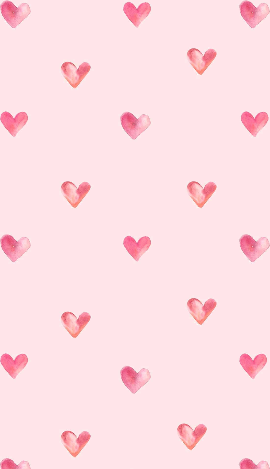 pink hearts, pastel pink background, watercolor, HD Phone Wallpaper