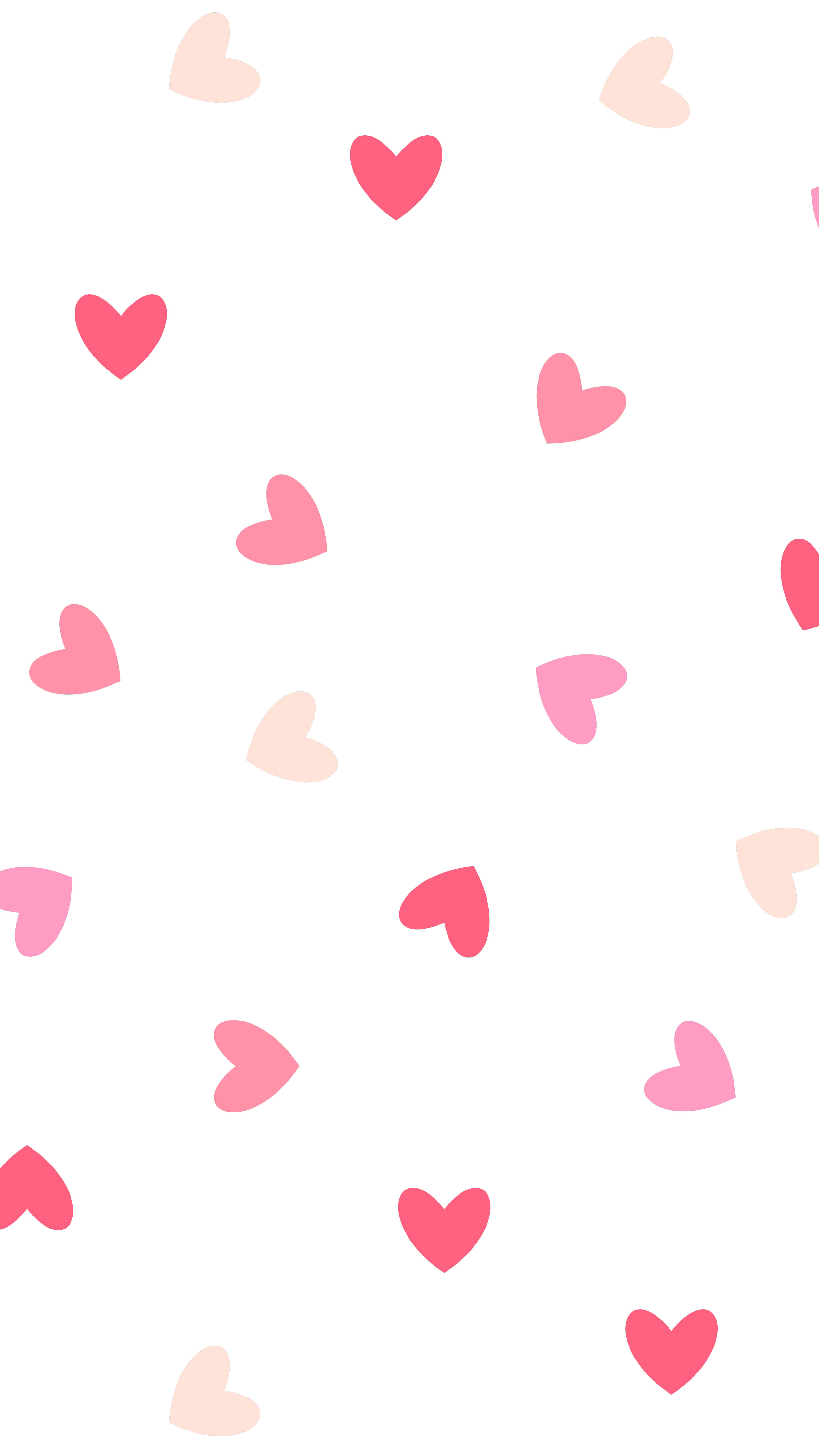 Valentines Day Phone, soft pink, coral hearts, 4K Phone Wallpaper