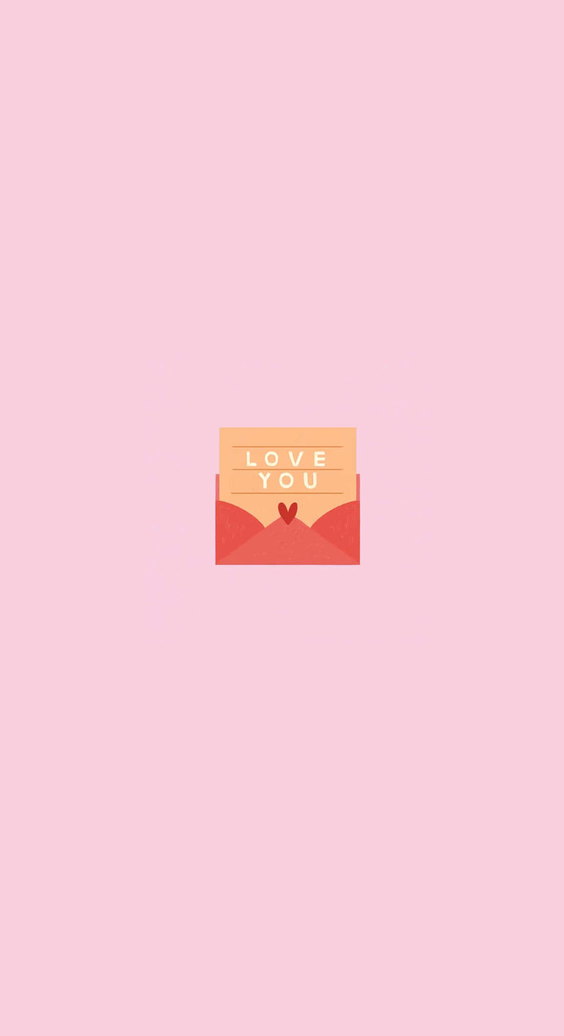 Valentines Day Phone, pink envelope, heart-shaped flap, Full HD Phone Wallpaper