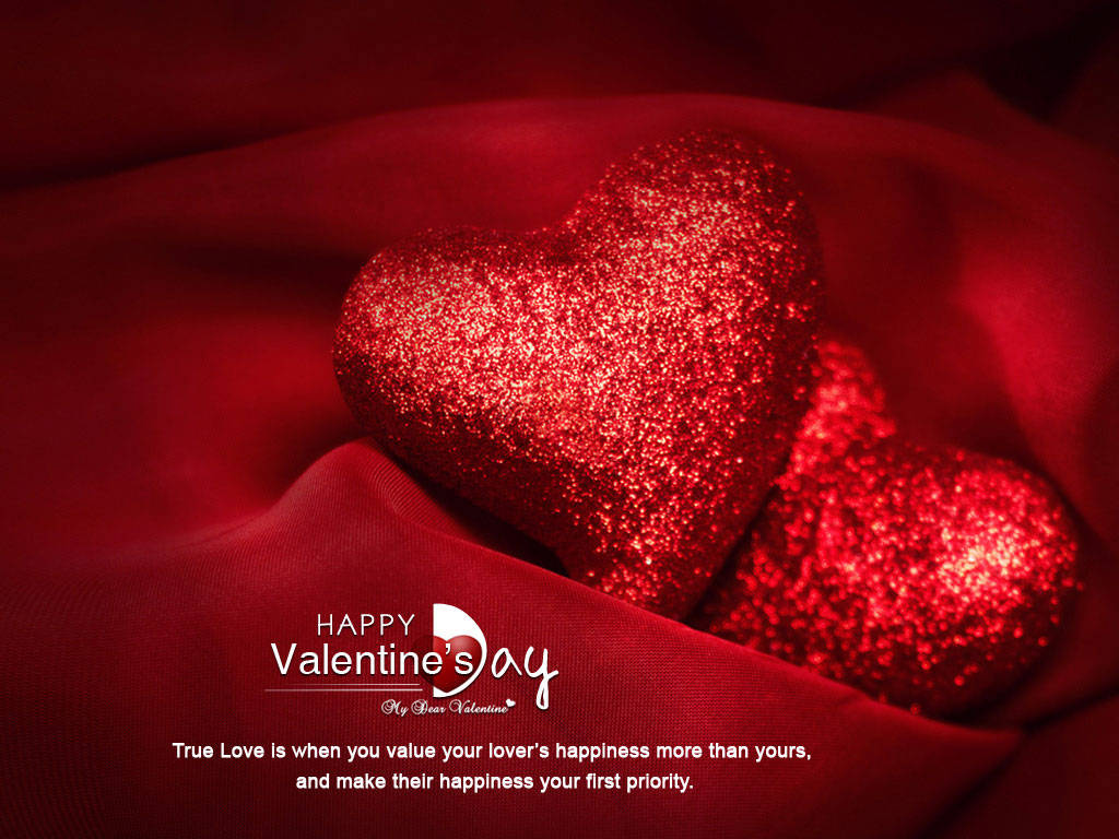 glittery love hearts, Valentine's Day, red hearts, SD Desktop Wallpaper