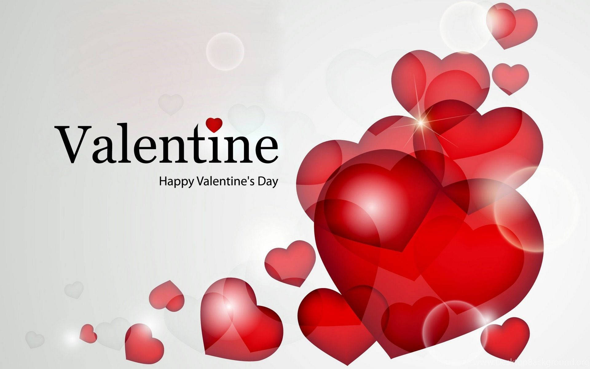 Valentine's Seamless Heart Design Desktop, shiny red hearts, soft white background, Full HD Desktop Wallpaper