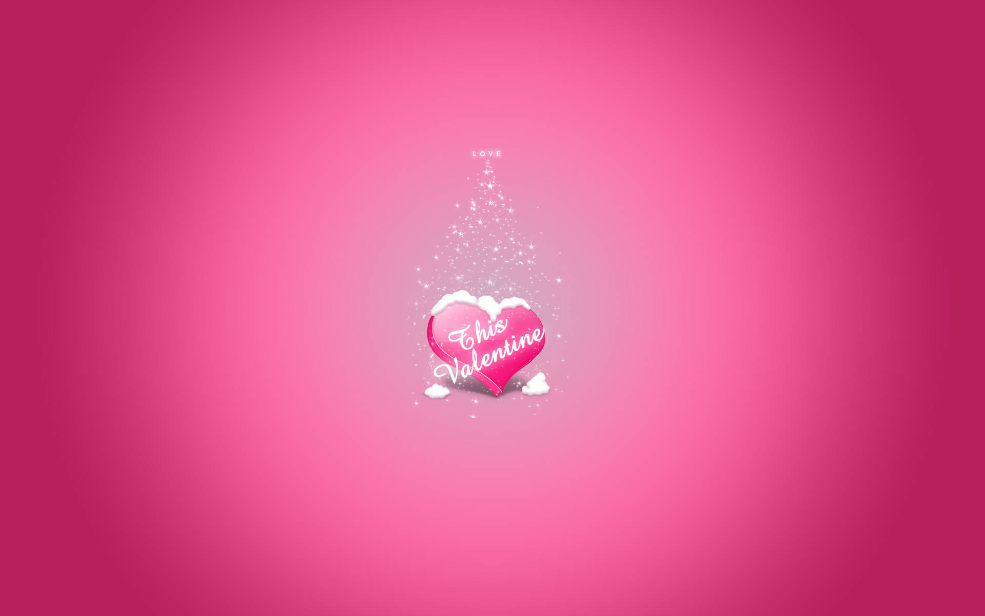 pink heart, This Valentine, sparkling particles, Full HD Desktop Wallpaper
