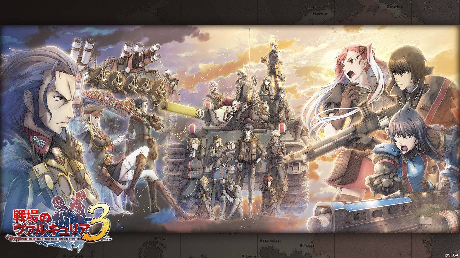 Valkyria Chronicles, dynamic poster, anime characters, Full HD Desktop Wallpaper
